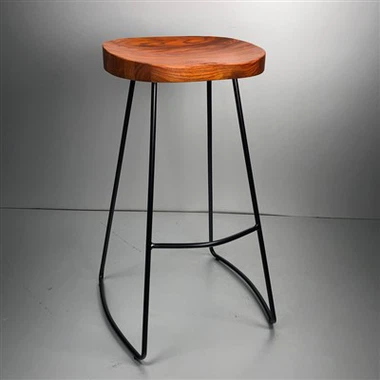 Hlau Hlau Ntoo Sab saum toj Steel Backless Bar quav